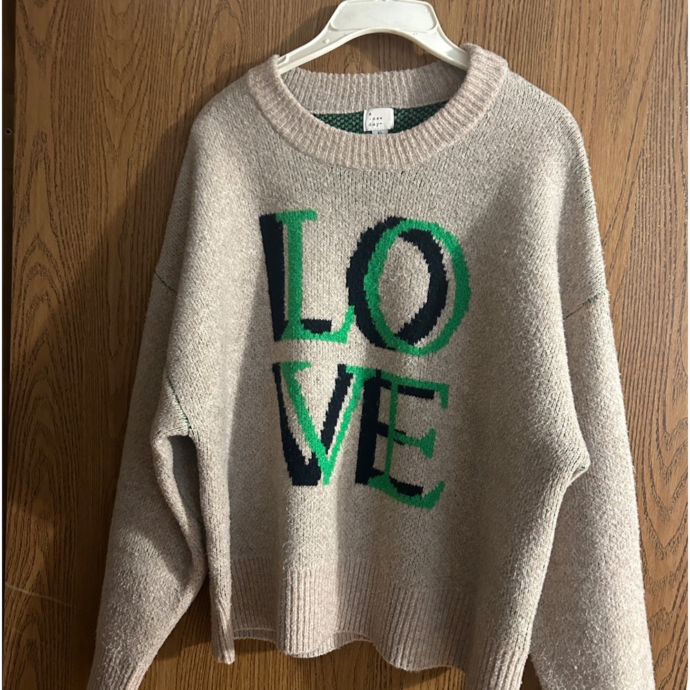 “Love” sweater